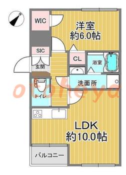 楽器ピアノ可相談 の 賃貸物件 1LDK 14.5万円の図面１