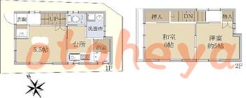楽器ピアノ可相談 の 賃貸物件 3K 13.9万円の図面１