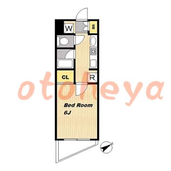楽器ピアノ可相談 の 賃貸物件 1R 7.9万円の図面１