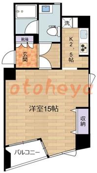 楽器ピアノ可相談 の 賃貸物件 1K 14.5万円の図面１
