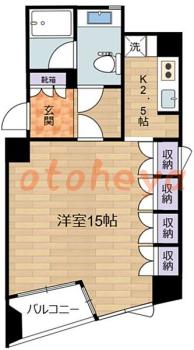 楽器ピアノ可相談 の 賃貸物件 1K 14.5万円の図面１