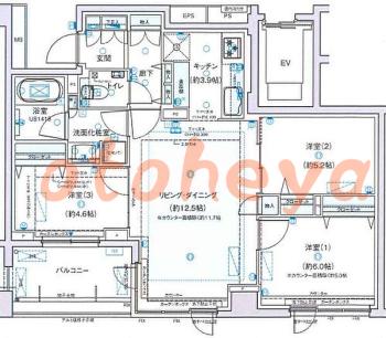 楽器ピアノ可相談 の 賃貸物件 3LDK 18万円の図面１