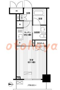 楽器ピアノ可相談 の 賃貸物件 1K 9.5万円の図面１