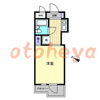 楽器ピアノ可相談 の 賃貸物件 1R 4.5万円の図面１