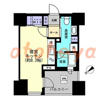 新築の楽器可相談 の 賃貸物件 1R 15.2万円の図面１
