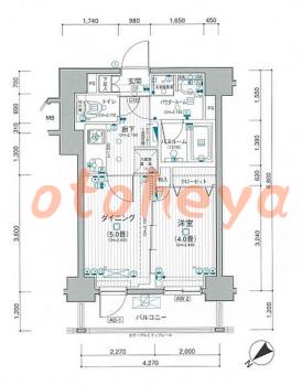 楽器ピアノ可相談 の 賃貸物件 1DK 10.7万円の図面１