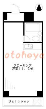 楽器ピアノ可相談 の 賃貸物件 1R 8.6万円の図面１