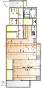 楽器ピアノ可相談 の 賃貸物件 1LDK 15.2万円の図面１