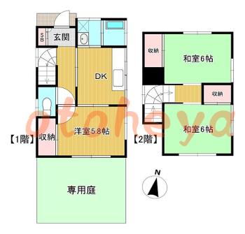 楽器ピアノ可相談 の 賃貸物件 3DK 10万円の図面１