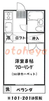 楽器ピアノ可相談 の 賃貸物件 1R 5.8万円の図面１