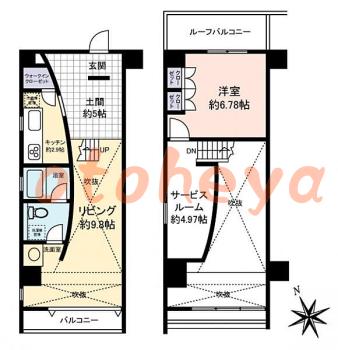 楽器ピアノ可相談 の 賃貸物件 1SLDK 11.8万円の図面１