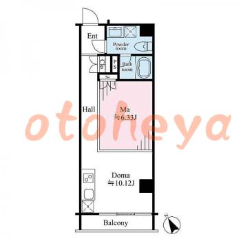 楽器ピアノ可相談 の 賃貸物件 1DK 7.4万円の図面１