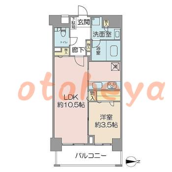 楽器ピアノ可相談 の 賃貸物件 1LDK 12万円の図面１