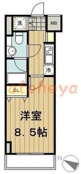 楽器ピアノ可相談 の 賃貸物件 1K 11.1万円の図面１