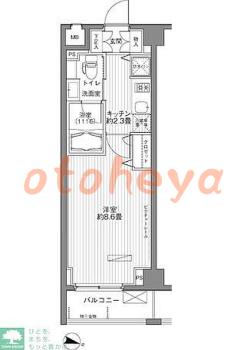 楽器ピアノ可相談 の 賃貸物件 1K 11.4万円の図面１