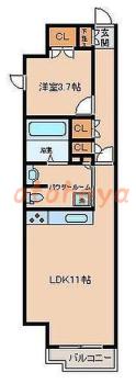楽器ピアノ可相談 の 賃貸物件 1LDK 9.4万円の図面１