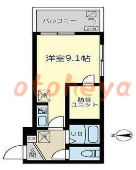 楽器ピアノ可相談 の 賃貸物件 1R 11.5万円の図面１