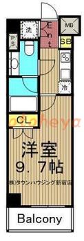 楽器ピアノ可相談 の 賃貸物件 1K 11.2万円の図面１