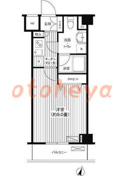 楽器ピアノ可相談 の 賃貸物件 1K 11.3万円の図面１