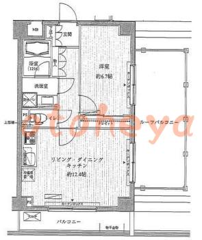 楽器ピアノ可相談 の 賃貸物件 1LDK 19.2万円の図面１