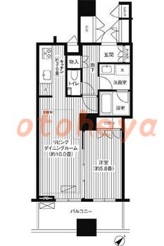 楽器ピアノ可相談 の 賃貸物件 1LDK 20.8万円の図面１