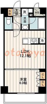 楽器ピアノ可相談 の 賃貸物件 1LDK 18.3万円の図面１
