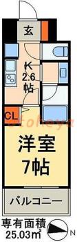 楽器ピアノ可相談 の 賃貸物件 1K 8.8万円の図面１