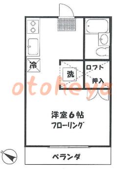 楽器ピアノ可相談 の 賃貸物件 1R 5.8万円の図面１