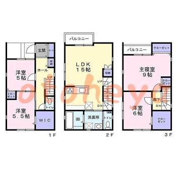 楽器ピアノ可相談 の 賃貸物件 4LDK 29万円の図面１