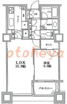 楽器ピアノ可相談 の 賃貸物件 1SLDK 22.9万円の図面１