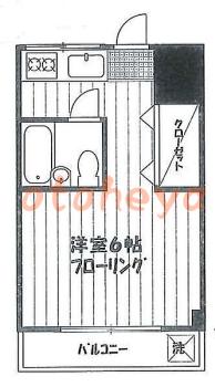 楽器ピアノ可相談 の 賃貸物件 1R 5.5万円の図面１