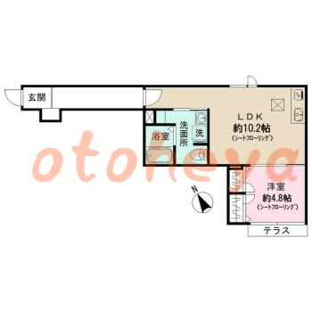 楽器ピアノ可相談 の 賃貸物件 1LDK 17万円の図面１