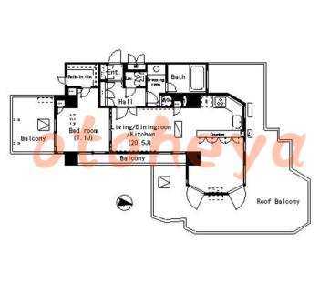楽器ピアノ可相談 の 賃貸物件 1LDK 33万円の図面１