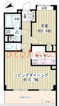 楽器ピアノ可相談 の 賃貸物件 1LDK 13.6万円の図面１