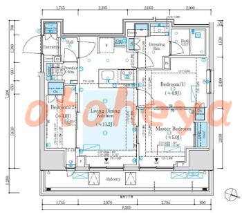 楽器ピアノ可相談 の 賃貸物件 3LDK 35万円の図面１