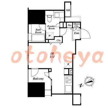 楽器ピアノ可相談 の 賃貸物件 1R 12.8万円の図面１