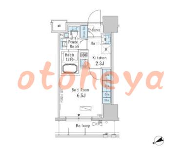 楽器ピアノ可相談 の 賃貸物件 1K 12万円の図面１