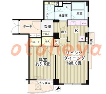 楽器ピアノ可相談 の 賃貸物件 1LDK 12万円の図面１
