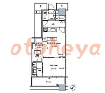 楽器ピアノ可相談 の 賃貸物件 1DK 23万円の図面１