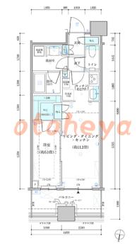 楽器ピアノ可相談 の 賃貸物件 1LDK 27.9万円の図面１