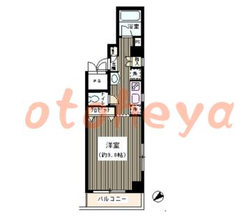 楽器ピアノ可相談 の 賃貸物件 1K 12.4万円の図面１