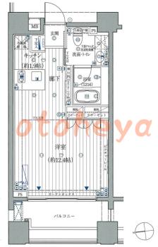 楽器ピアノ可相談 の 賃貸物件 1R 14.5万円の図面１