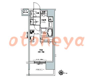 楽器ピアノ可相談 の 賃貸物件 1K 11.1万円の図面１