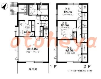 楽器ピアノ可相談 の 賃貸物件 3LDK 30万円の図面１