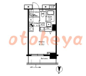 楽器ピアノ可相談 の 賃貸物件 1K 10.2万円の図面１