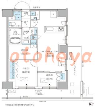 楽器ピアノ可相談 の 賃貸物件 3LDK 32.3万円の図面１