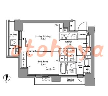 楽器ピアノ可相談 の 賃貸物件 1LDK 16万円の図面１
