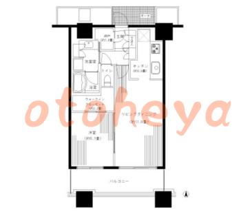 楽器ピアノ可相談 の 賃貸物件 1LDK 23.9万円の図面１