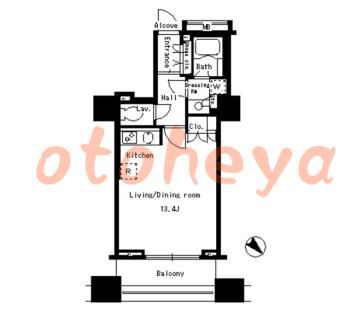 楽器ピアノ可相談 の 賃貸物件 1R 15.3万円の図面１