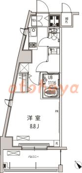 楽器ピアノ可相談 の 賃貸物件 1K 8.6万円の図面１